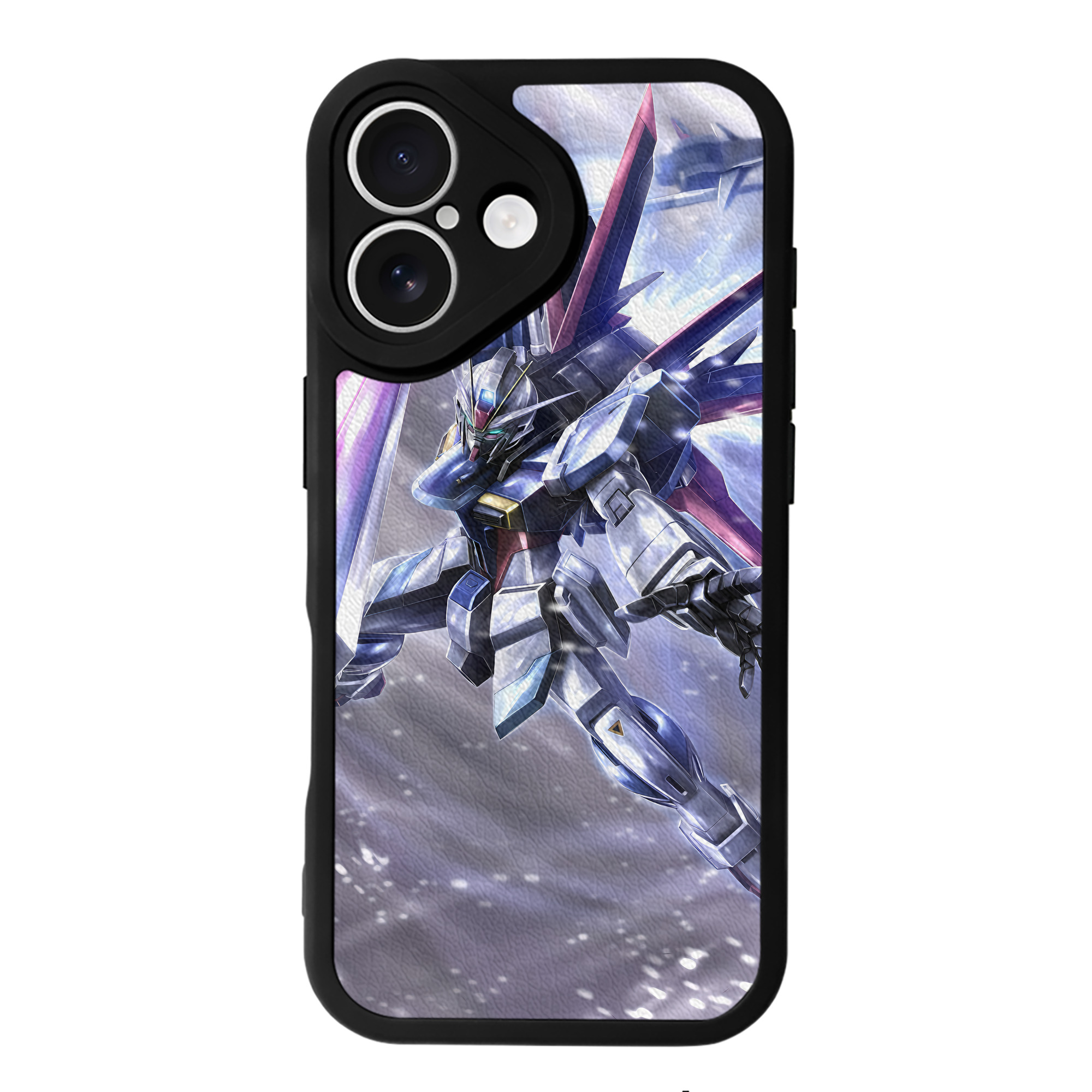 （画像用） 機動戦士ガンダム Mobile Suit Gundam 【iPhone 16シリーズ対応】シリコンスマホケース（レザー調） 材質：シリコン